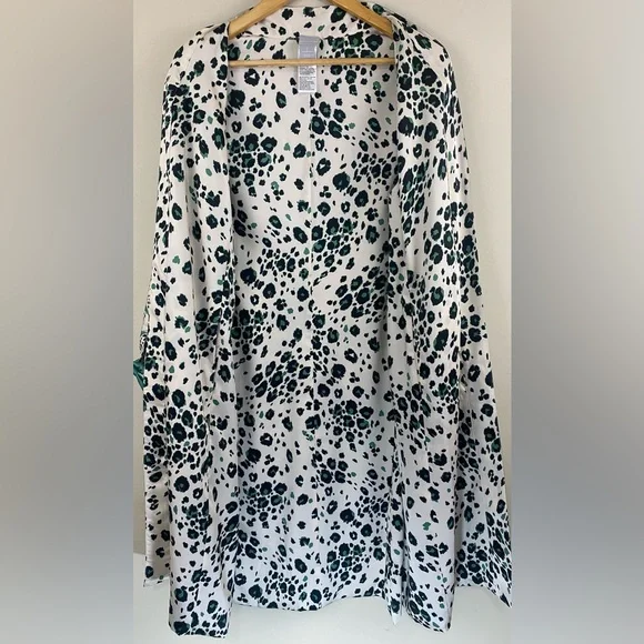 Chicos Reversible Floral To Animal-Print Duster Jacket size size 2 (12-14) - Picture 10 of 14